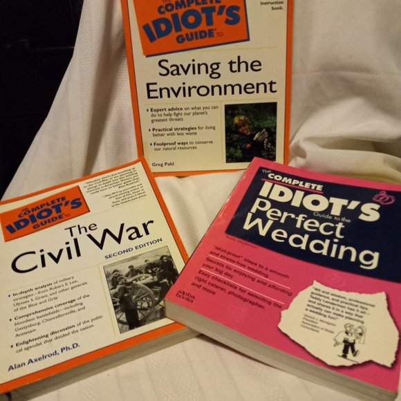 3 Complete Idiots Guides The Perfect Wedding The Civil War Saving The Environmen - Picture 1 of 5